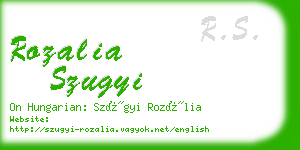 rozalia szugyi business card